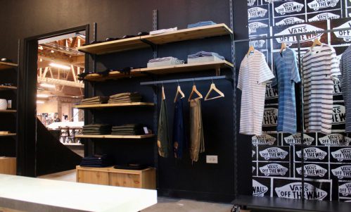 Custom retail perimeter at House of Vans built by Morgan Li