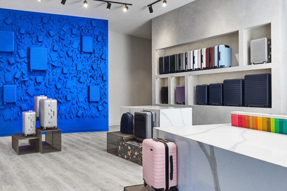 Custom retail suitcase and luggage displays by Morgan Li