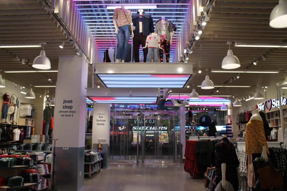 Old Navy Times Square Interior with fixtures and displays from Morgan Li
