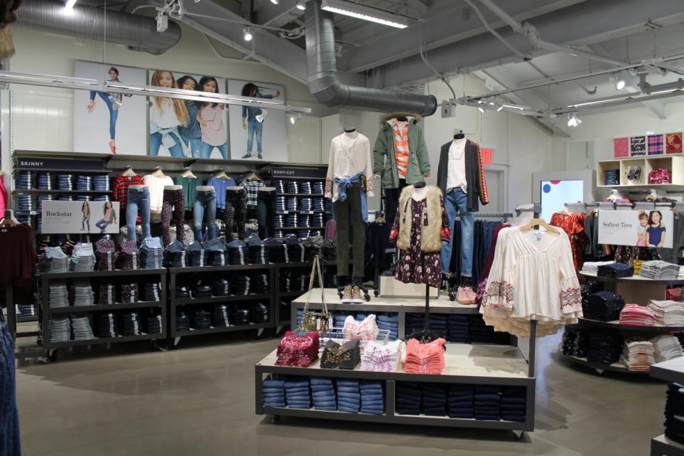 Old Navy Times Square Flagship with custom displays by Morgan Li