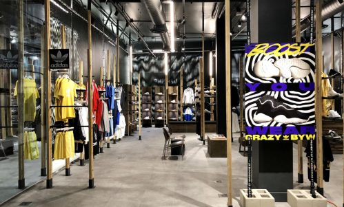 2018 Adidas pop up at Nice Kicks with displays and fixtures by Morgan Li