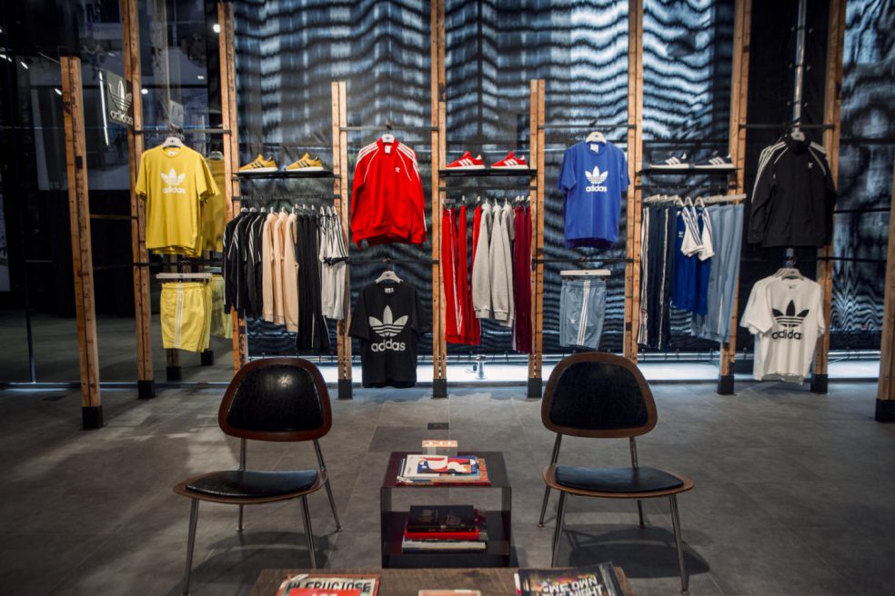 Pop up shop for Adidas built by custom manufacturer Morgan Li