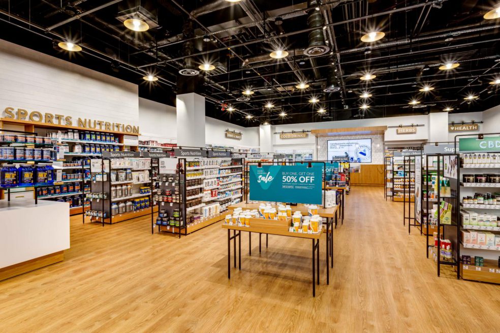 Retail display, fixtures, and shelving by Morgan Li at Vitamin Shoppe