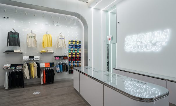 Cashwrap and point of sale counter Stadium Goods Chicago by Morgan Li