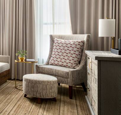 Custom hotel furniture at Hotel Northland by Morgan Li