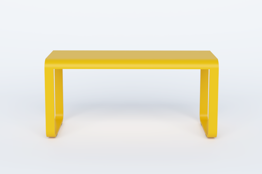 Custom bench in yellow