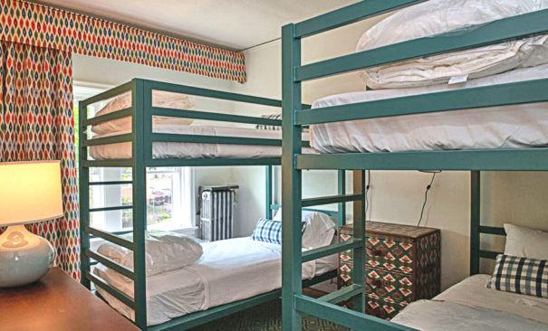 Powder coated metal bunk beds by Morgan Li