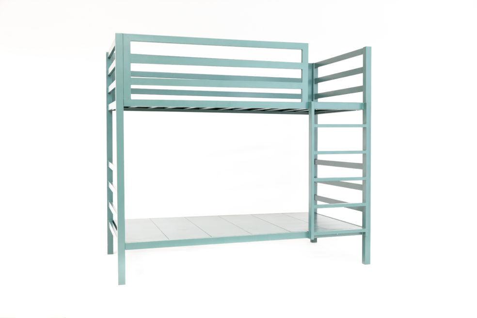 Metal bunk bed frame for I PROMISE Village by Morgan Li