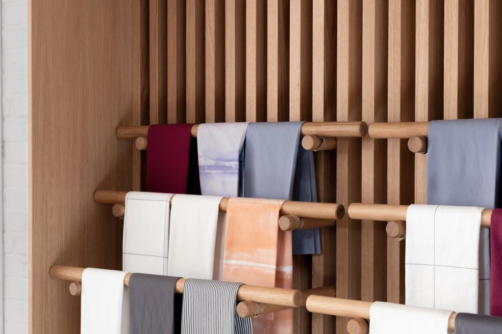 Bath towel hangers by custom retail display manufacturer Morgan Li