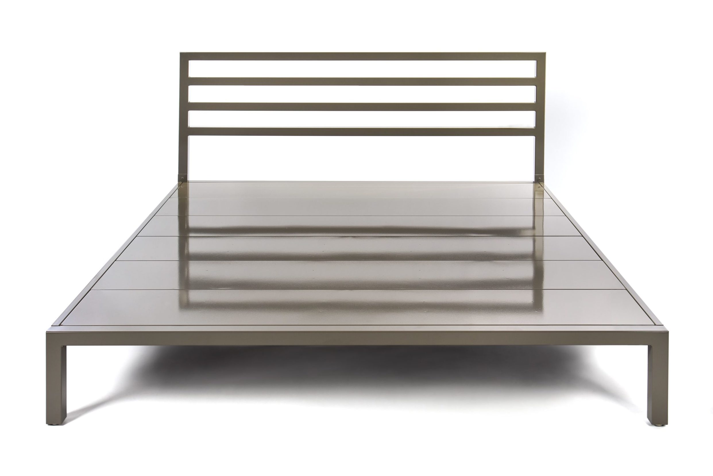 Custom metal bedframe for hospitality